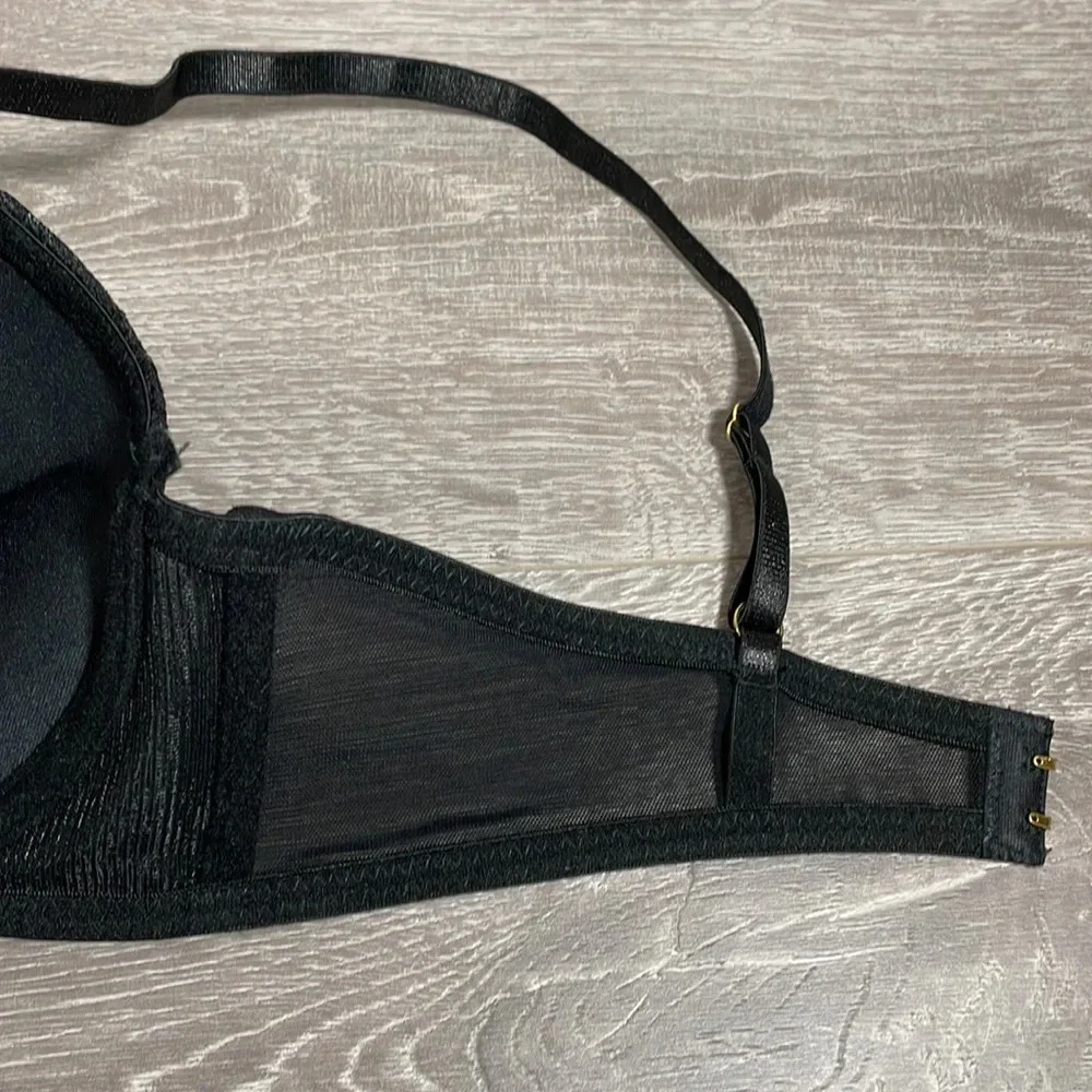 NWT Body Frosting Black Lace Push Up Bra 36B